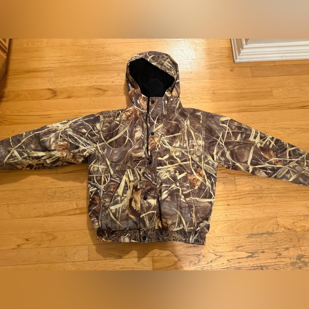 Kids Camouflage Hooded Jacket‎ - Brown Camo: Guide Series XL